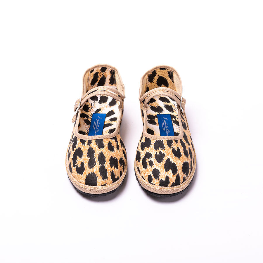 Furlane Mary Jane - Toile Impression Fauve