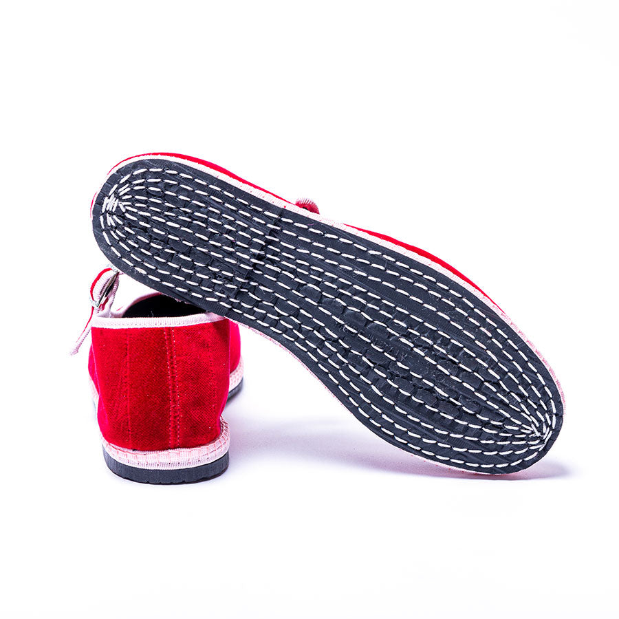 Furlane Mary Jane - Rouge cardinal | Ganse blanc rosé