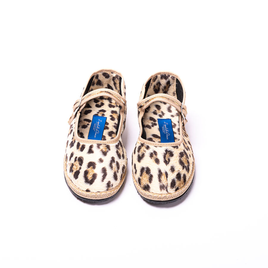 Furlane Mary Jane - Velours impression Fauve
