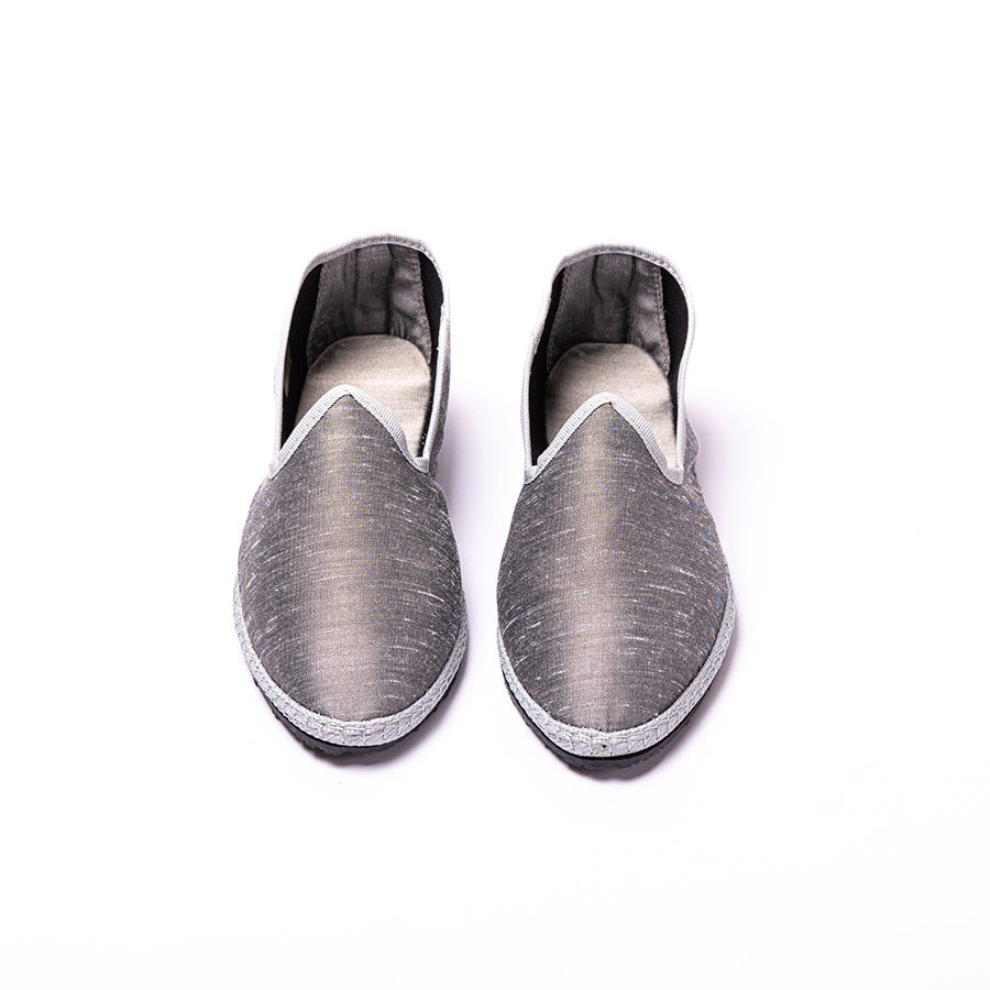 Friulane Paradisio - Soie sauvage Gris argent I Ganse Blanc