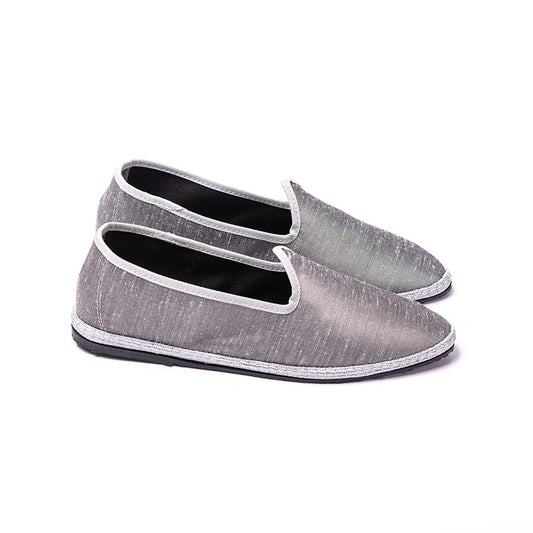 Friulane Paradisio - Soie sauvage Gris argent I Ganse Blanc