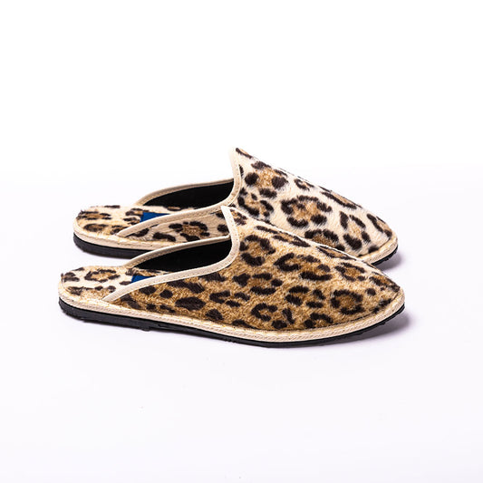 Friulane Sabot - Velours impression Fauve