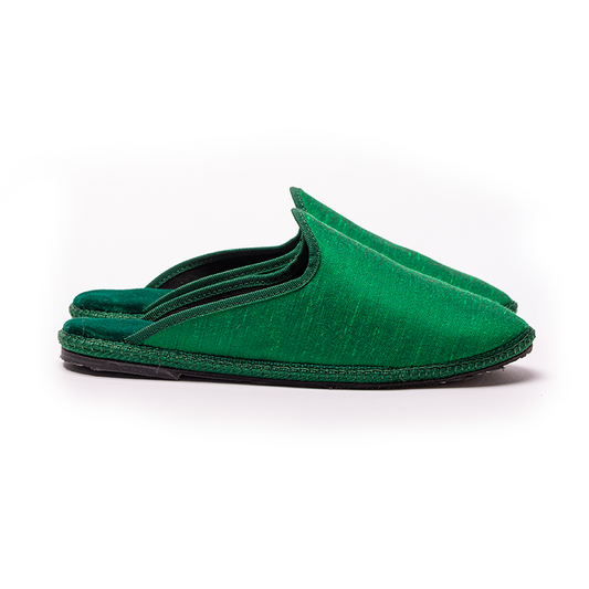 Friulane Clog - Green Shantung - Wild Silk 