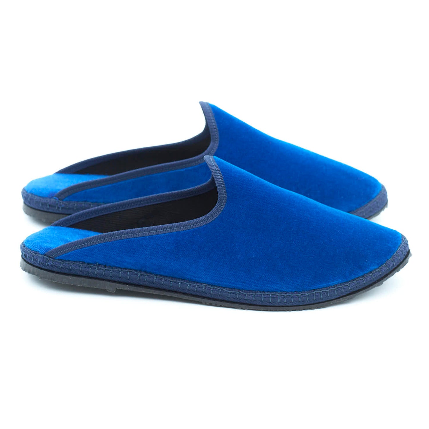 Friulane Sabot – Königsblau | Schwarzer Zopf 