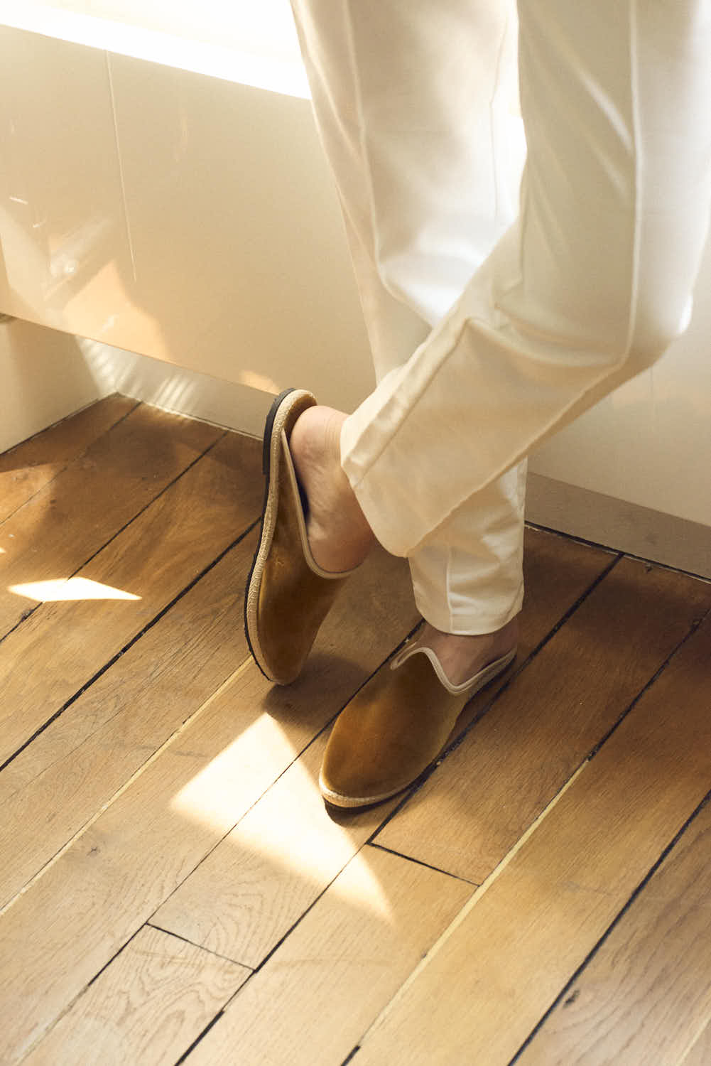 Friulane Sabot - Cinnamon | Ecru braid 